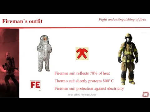Basic Safety Training Course Fight and extinguishing of fires Fireman`s