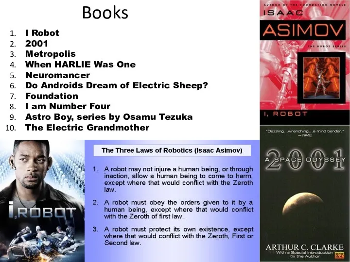 Books I Robot 2001 Metropolis When HARLIE Was One Neuromancer