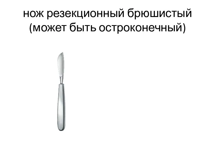 нож резекционный брюшистый(может быть остроконечный)