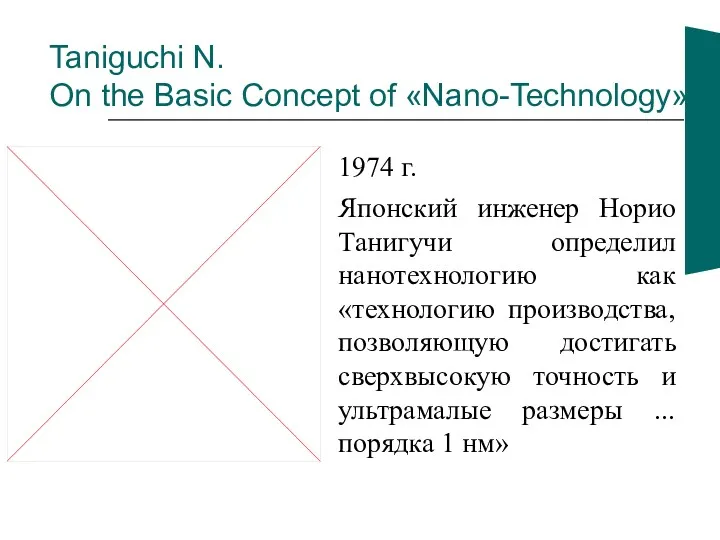 Taniguchi N. On the Basic Concept of «Nano-Technology» 1974 г.