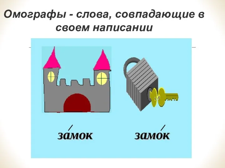 Омографы - слова, совпадающие в своем написании