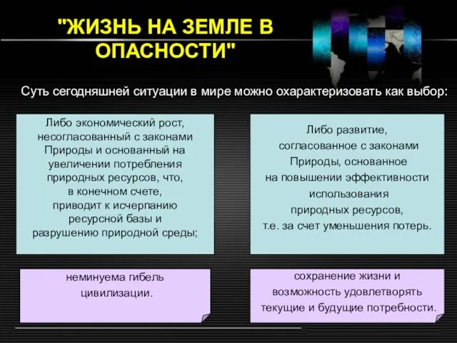 "ЖИЗНЬ НА ЗЕМЛЕ В ОПАСНОСТИ" Суть сегодняшней ситуации в мире