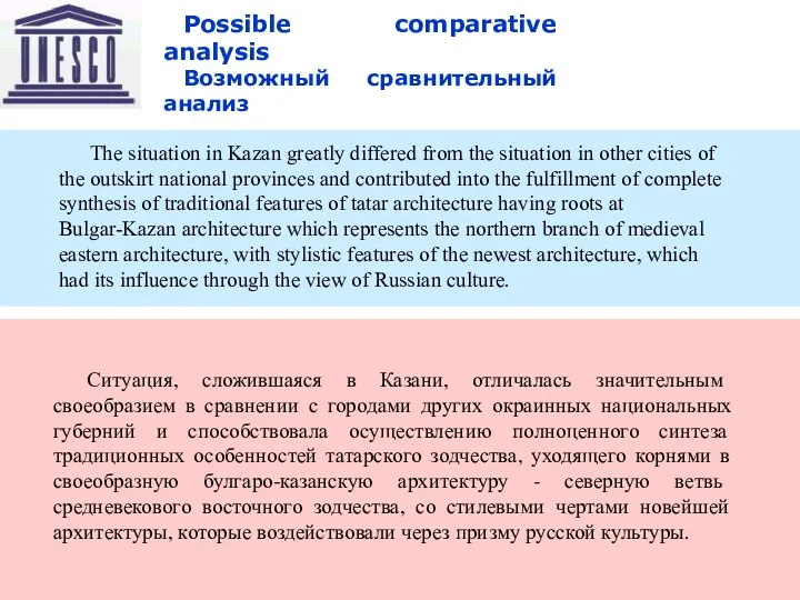 10/23/2022 Восточный транзит Possible comparative analysis Возможный сравнительный анализ Ситуация, сложившаяся в Казани,