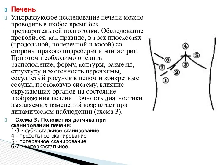 Печень Ультразвуковое исследование печени можно проводить в любое время без