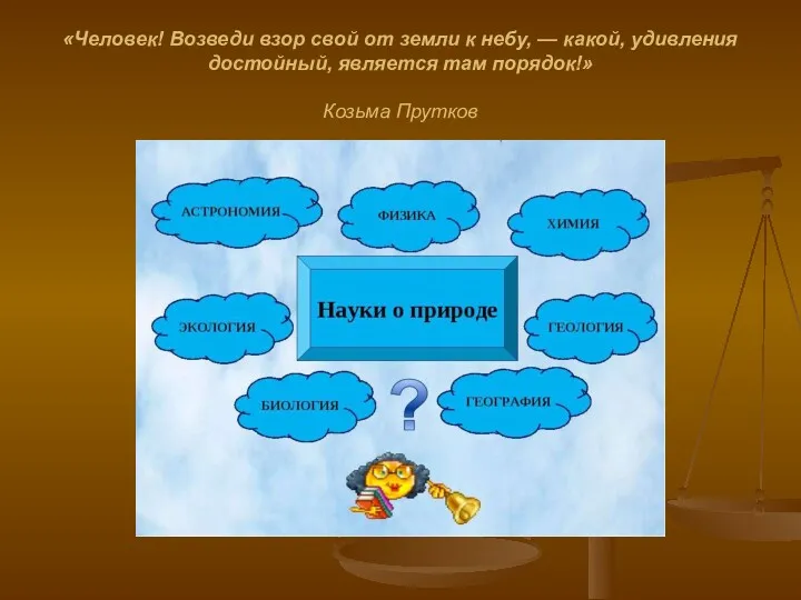 «Человек! Возведи взор свой от земли к небу, — какой,