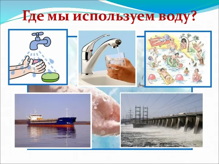 Где мы используем воду?