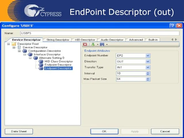 EndPoint Descriptor (out)
