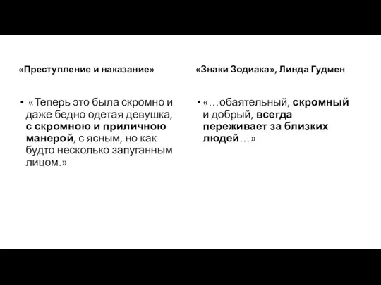 «Преступление и наказание» «Теперь это была скромно и даже бедно