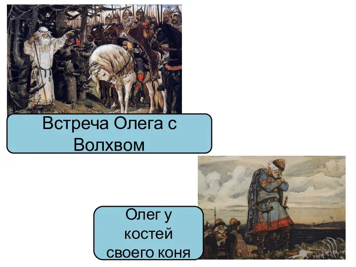 Встреча Олега с Волхвом Олег у костей своего коня