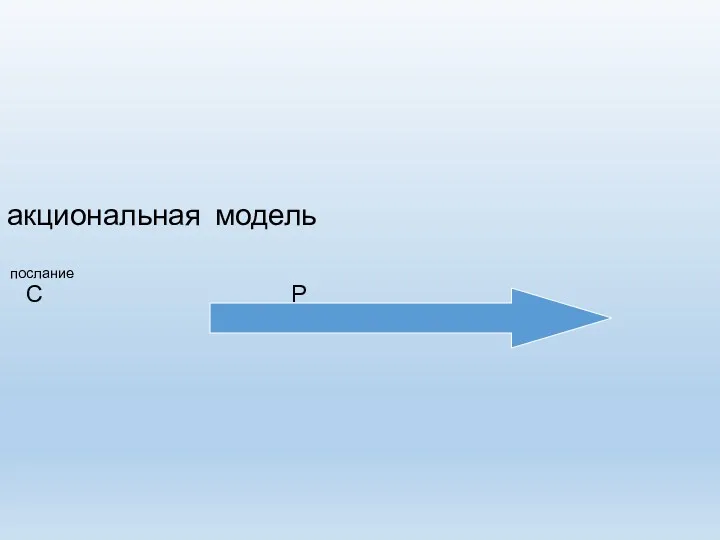 акциональная модель послание С Р