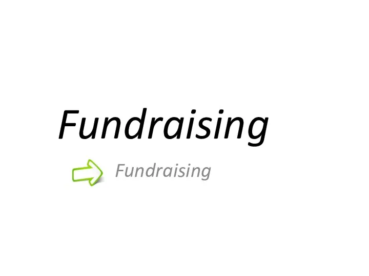 Fundraising Fundraising