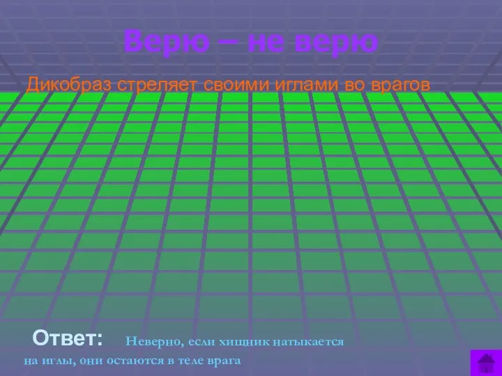 Верю – не верю Дикобраз стреляет своими иглами во врагов