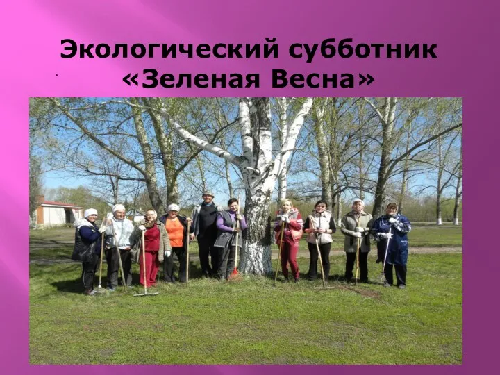 Экологический субботник «Зеленая Весна» .