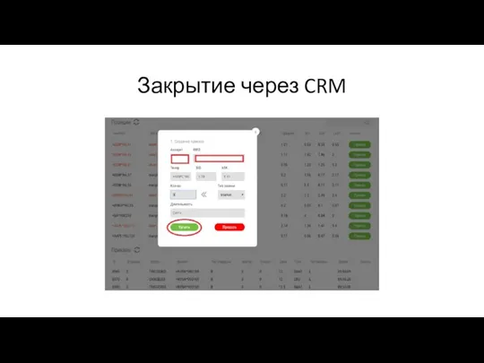 Закрытие через CRM