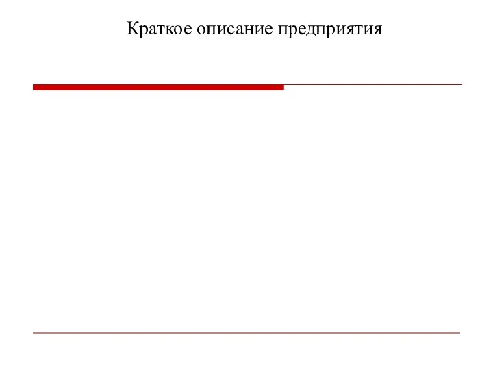 Краткое описание предприятия