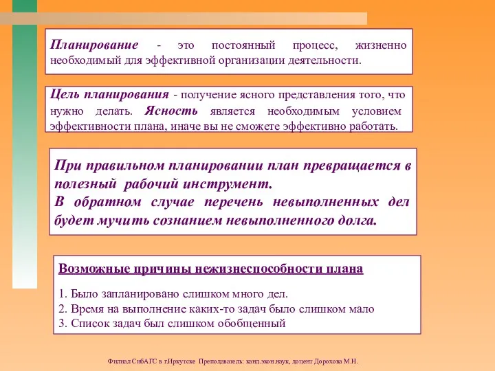 Филиал СибАГС в г.Иркутске Преподаватель: канд.экон.наук, доцент Дорохова М.Н. Цель