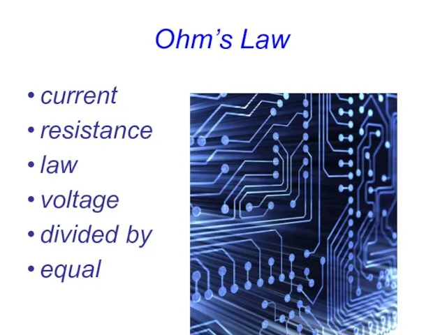 current resistance law voltage divided by equal Ohm’s Law