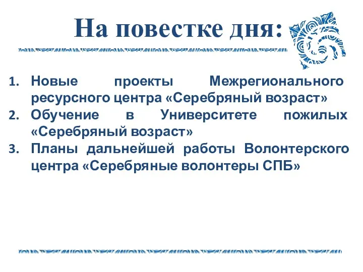 На повестке дня: Новые проекты Межрегионального ресурсного центра «Серебряный возраст»