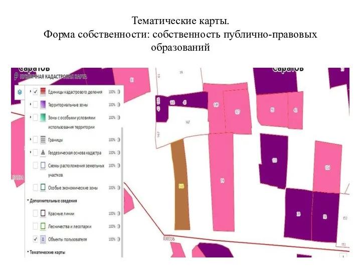 Тематические карты. Форма собственности: собственность публично-правовых образований