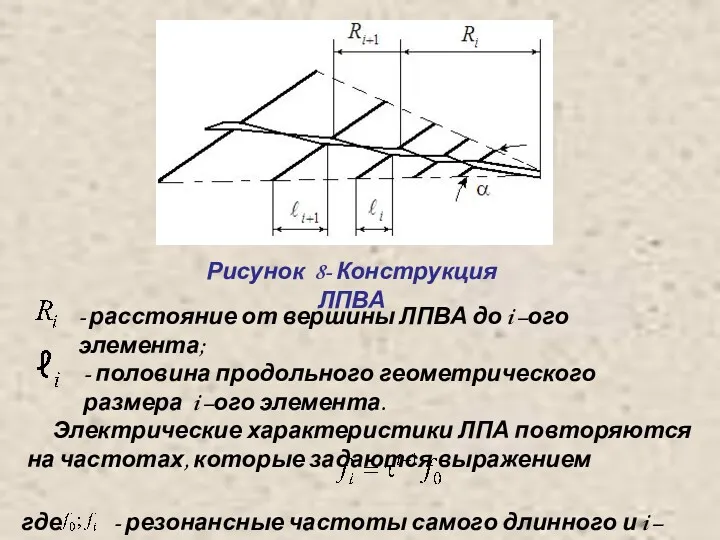 Рисунок 8- Конструкция ЛПВА - расстояние от вершины ЛПВА до