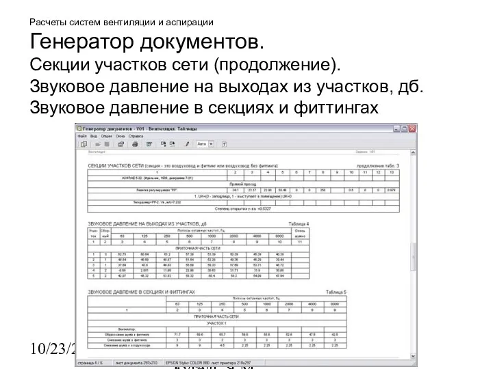 10/23/2022 НИИАСС, ЧП Кугель Я.М. Расчеты систем вентиляции и аспирации