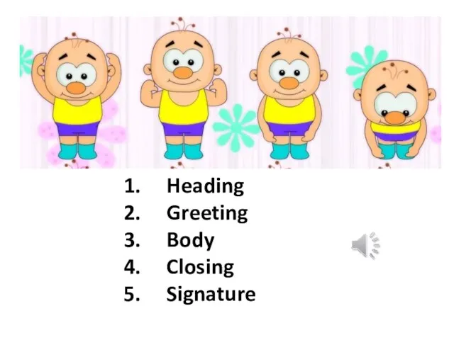 Heading Greeting Body Closing Signature