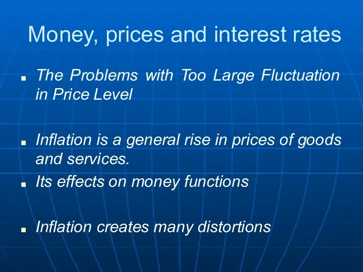 Money, prices and interest rates The Problems with Too Large