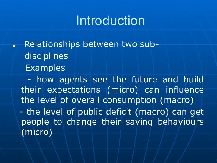 Introduction Relationships between two sub- disciplines Examples - how agents