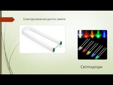 Світлодіоди Електролюмінесцентні лампи