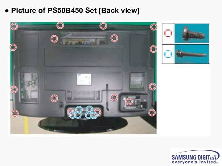 ● Picture of PS50B450 Set [Back view]