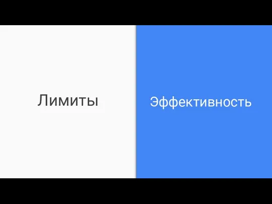 Лимиты Эффективность