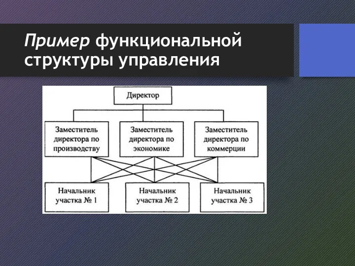 Пример функциональной структуры управления