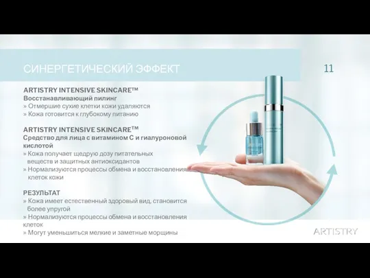 11 СИНЕРГЕТИЧЕСКИЙ ЭФФЕКТ ARTISTRY INTENSIVE SKINCARE™ Восстанавливающий пилинг » Отмершие