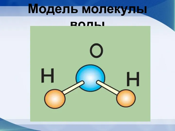 Модель молекулы воды