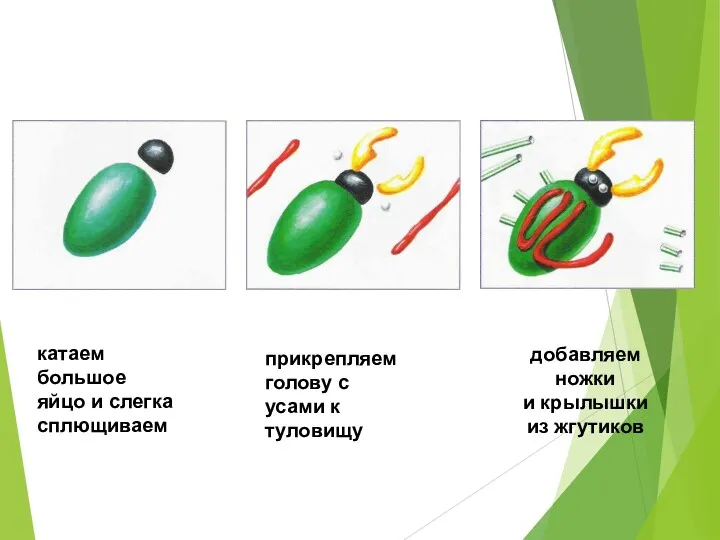 катаем большое яйцо и слегка сплющиваем прикрепляем голову с усами