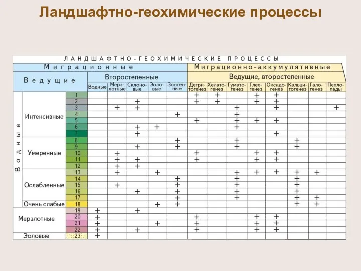 Ландшафтно-геохимические процессы