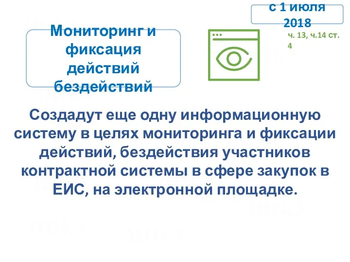 Мониторинг и фиксация действий бездействий Создадут еще одну информационную систему