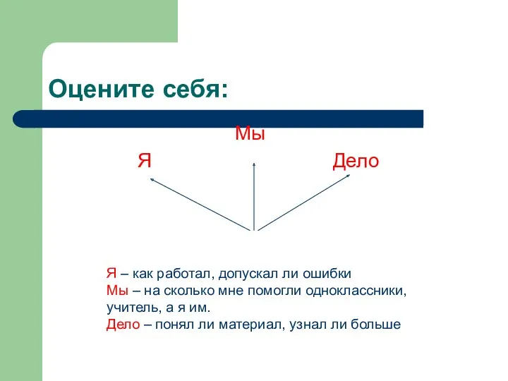 Оцените себя: Мы Я Дело Я – как работал, допускал