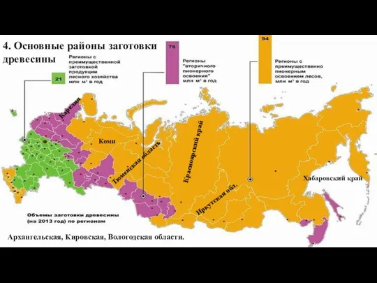 Хабаровский край Красноярский край Иркутская обл. Тюменская область Архангельская, Кировская, Вологодская области. Карелия