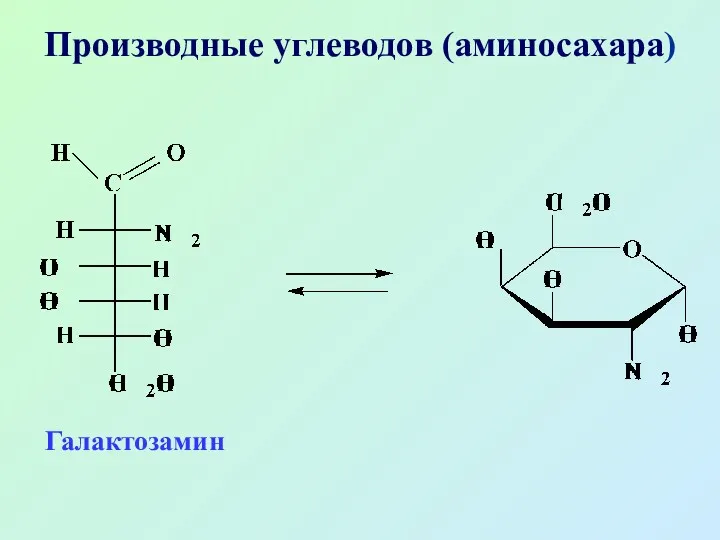 Производные углеводов (аминосахара) Галактозамин