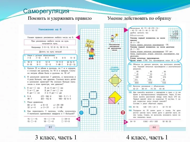 Саморегуляция Помнить и удерживать правило Умение действовать по образцу 4