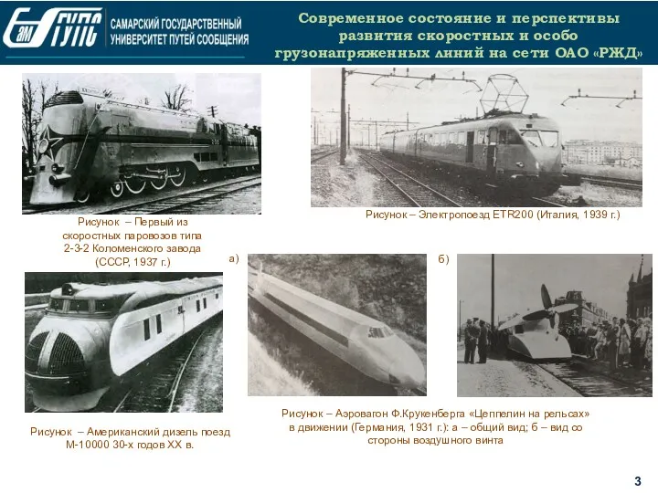 3 Современное состояние и перспективы развития скоростных и особо грузонапряженных