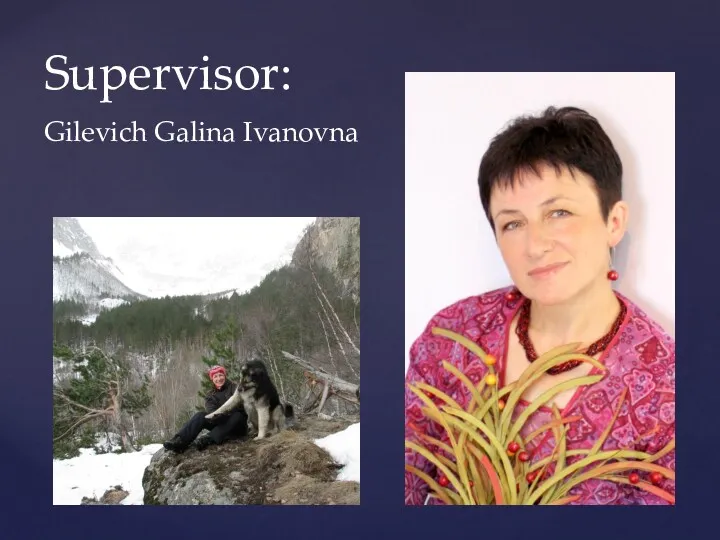 Supervisor: Gilevich Galina Ivanovna
