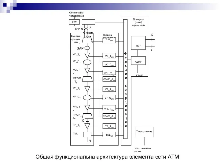 Общая функциональна архитектура элемента сети АТМ