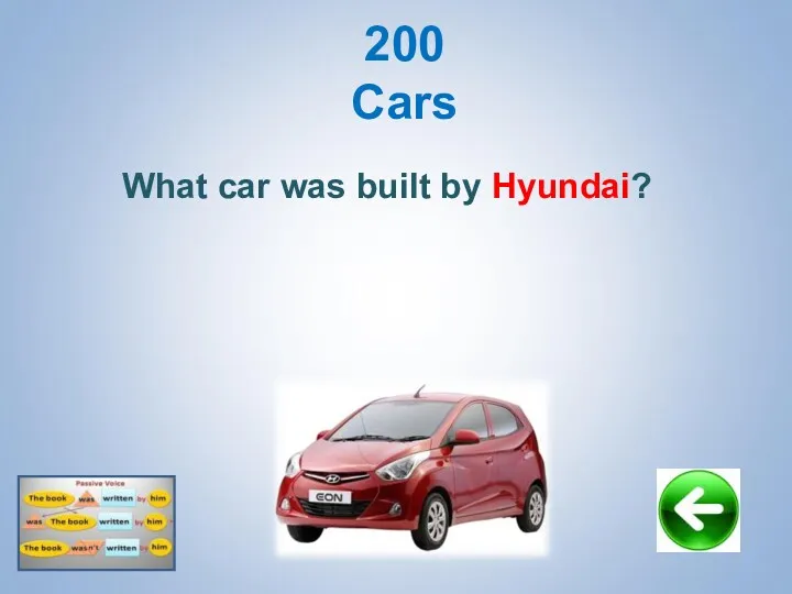 200 Cars What car was built by Hyundai?