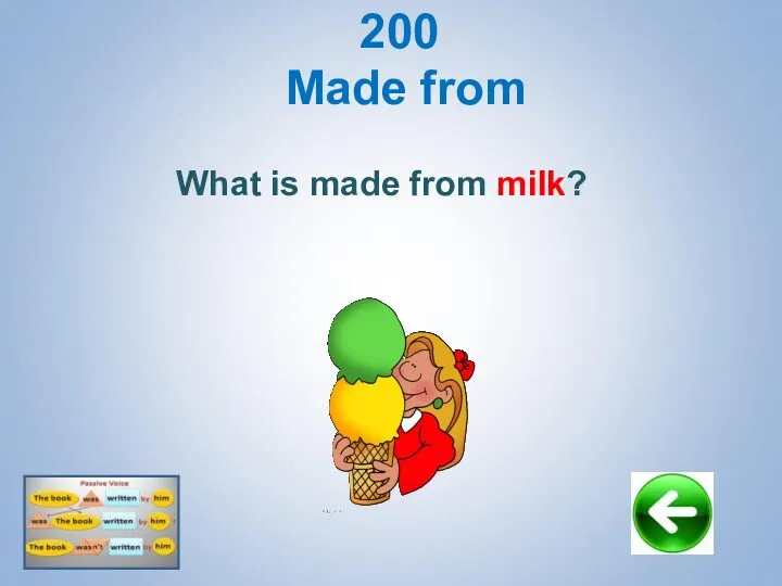 200 Made from What is made from milk?