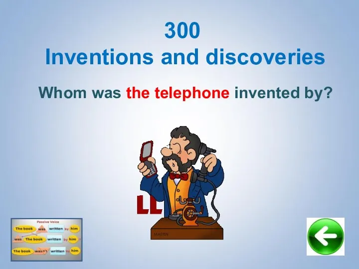 300 Inventions and discoveries Whom was the telephone invented by?