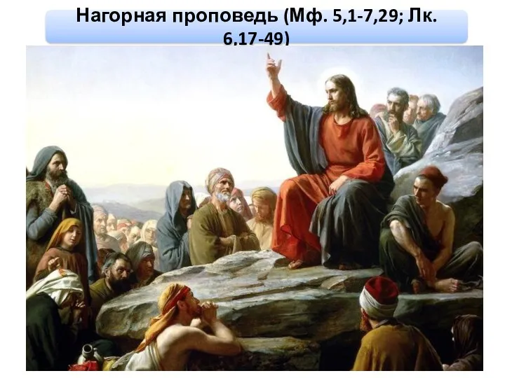 Нагорная проповедь (Мф. 5,1-7,29; Лк. 6,17-49)