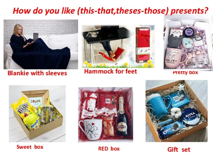 Gift set Hammock for feet RED box Sweet box Pretty