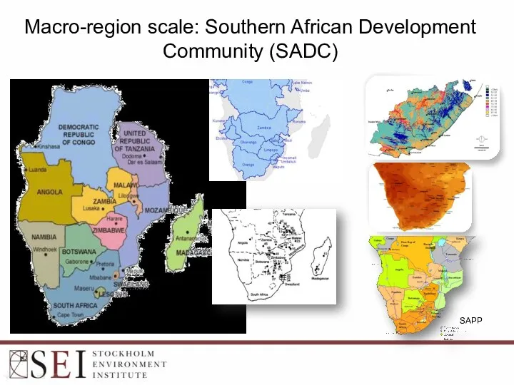 Macro-region scale: Southern African Development Community (SADC) SAPP